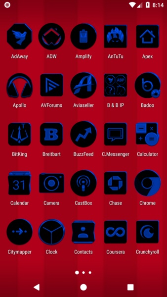 Black and Blue Icon Pack Free - Preview 7