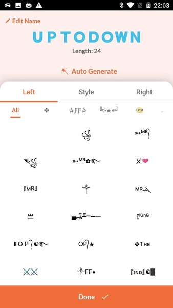Download do APK de Gerador de apelidos e símbolos para Android