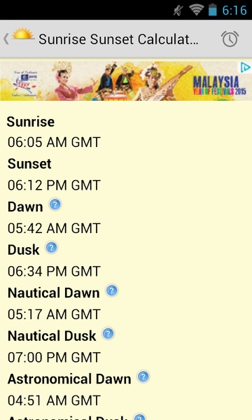 Sunrise Sunset Calculator - Preview 7