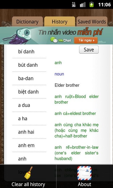 Dictionary English Vietnamese Offline - Preview 2