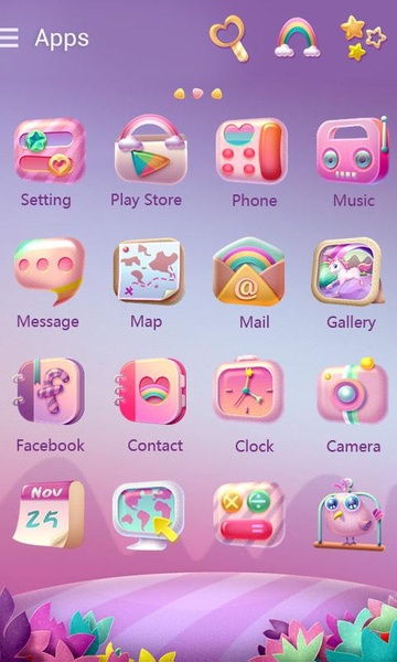 unicorn GOLauncher EX Theme - Preview 2