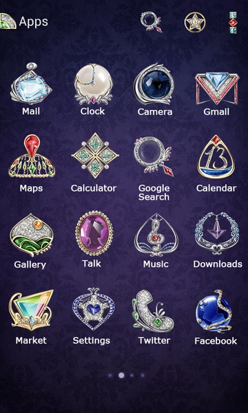 Jewelry GO Launcher Theme GOLauncher EX Theme - Preview 2