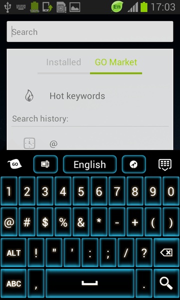 Blue Neon GO Keyboard - Preview 4