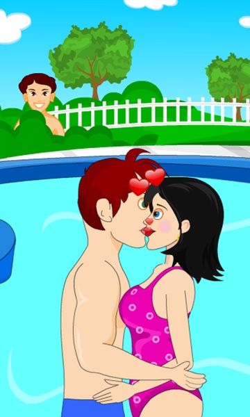 Fun Swimming Pool Love Kiss - Preview 9