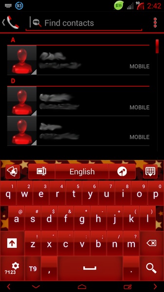 Red Star GO Keyboard Theme - Preview 8