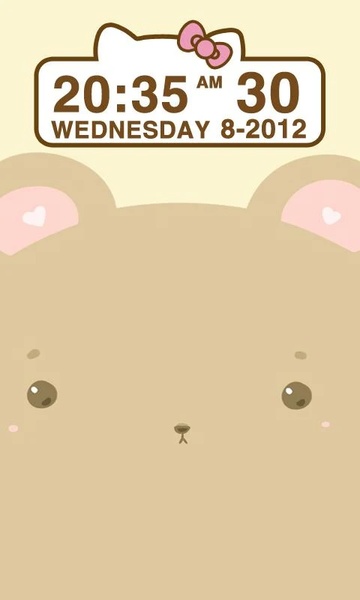 Cute Bear Clock Widget - Preview 2