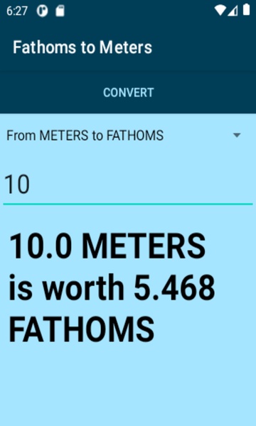 Fathoms to Meters converter - Preview 2