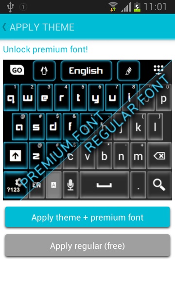 Blue Neon GO Keyboard - Preview 7