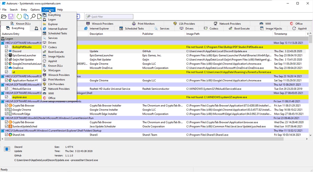 Autoruns for windows - download it from uptodown for free