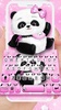 Pink Girly Panda Keyboard Them screenshot 4