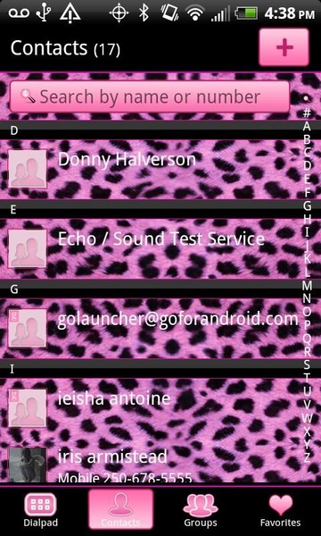 GO Pink Cheetah Theme - Preview 3