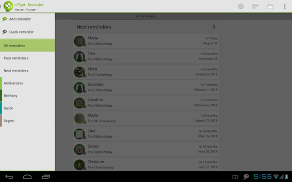 n4get Reminder - Preview 3