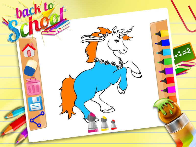 Unicorn Colouring - Preview 2