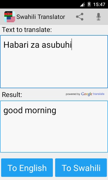 Swahili Translator - Preview 3