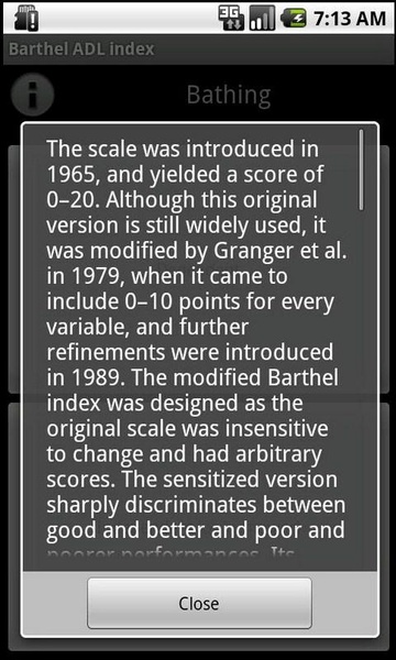 Barthel ADL index - Preview 2