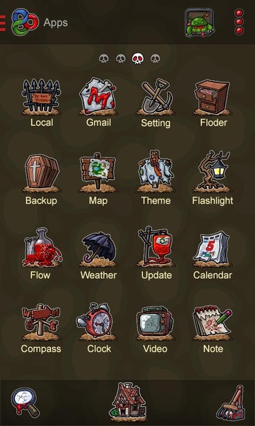 Zombie Night GOLauncher EX Theme - Preview 3