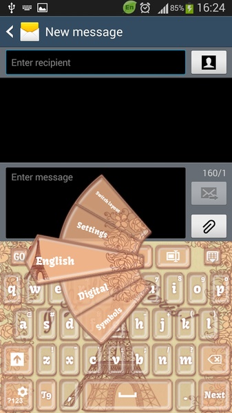 GO Keyboard Paris Theme - Preview 15