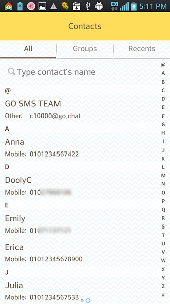 GO SMS Bebe sup Theme - Preview 2