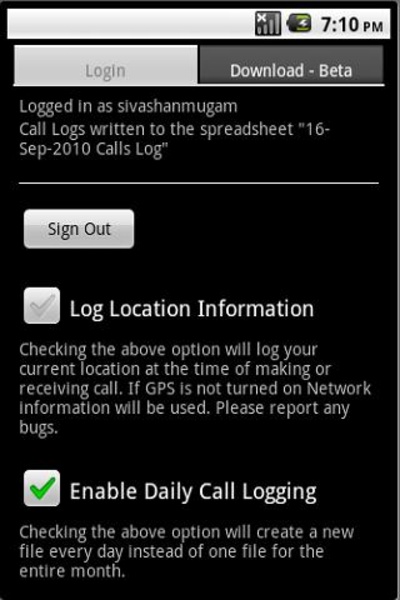 RemoteCallLog - Preview 2