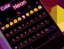 Cute Neon Emoji Keyboard Theme screenshot 2