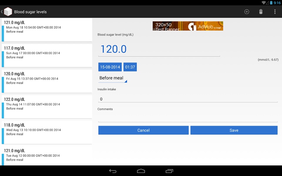 Blood Sugar Manager - Preview 4