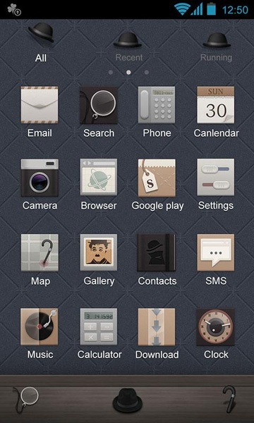Gentleman GOLauncher EX Theme - Preview 2