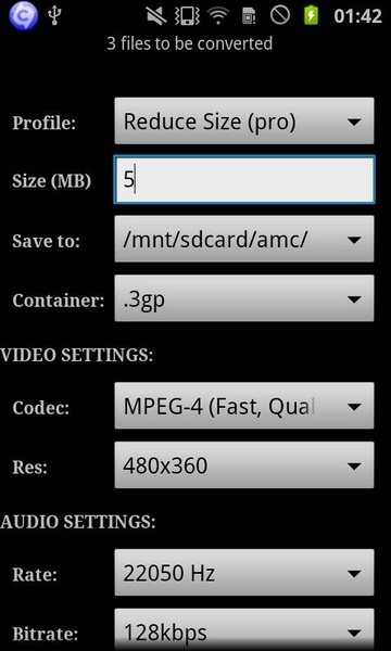 VidCon codec armv7 vfp - Preview 4