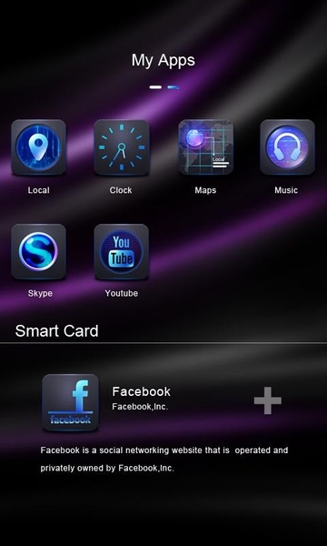 Purple Light GOLauncher EX Theme - Preview 3