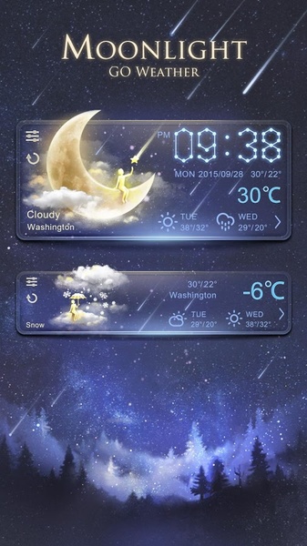 Moonlight GOLauncher EX Weather 2in1 - Preview 5