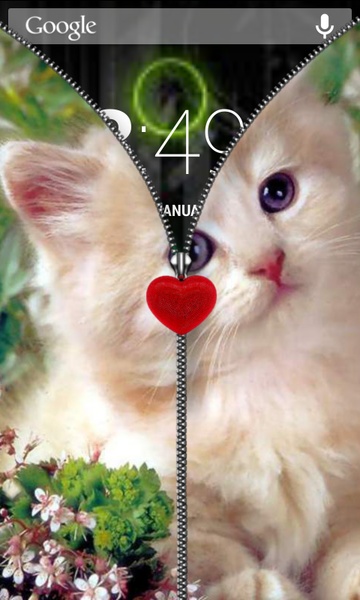 Kitten Zipper Screen Lock - Preview 6