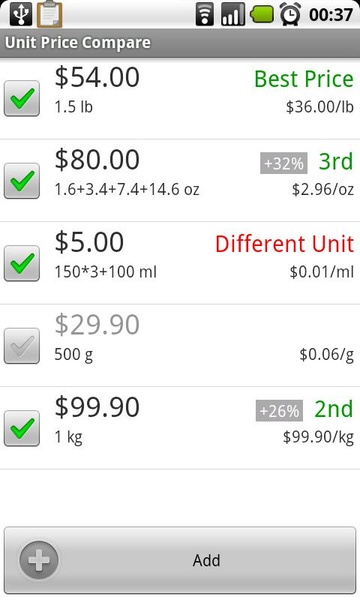 Unit Price Compare - Preview 3