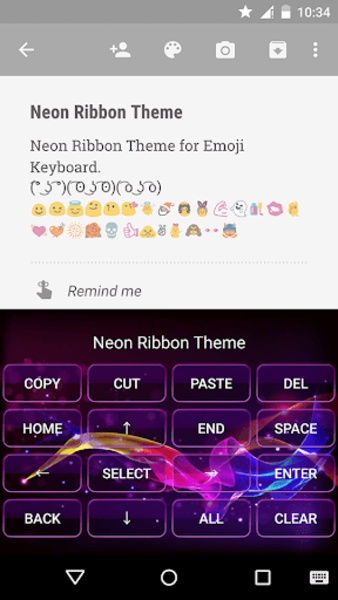 Neon Ribbon Emoji Keyboard - Preview 3