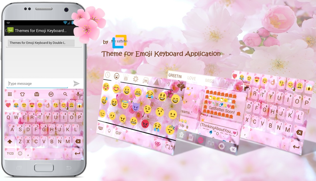 Theme Love Cherry for Emoji Keyboard - Preview 7