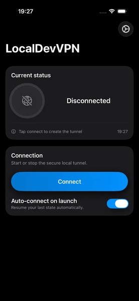 Connect to LocalDevVPN