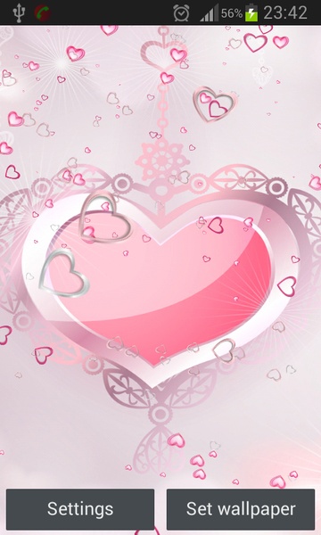 Pink Hearts Live Wallpaper - Preview 8