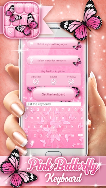 Pink Butterfly Keyboard - Preview 5