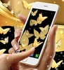 Gold butterfly live wallpaper screenshot 2