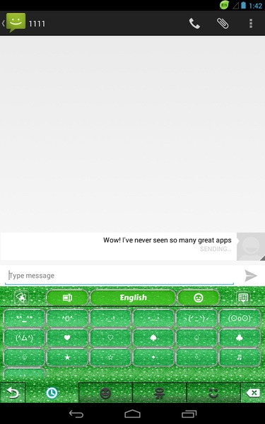GO Keyboard Green Glitter Theme - Preview 2