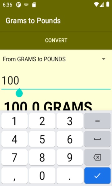 Grams to Pounds converter - Preview 3