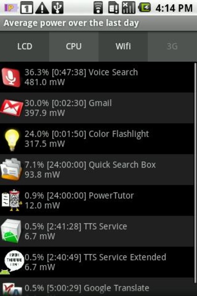 PowerTutor - Preview 2