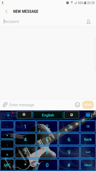 GO Keyboard Blue Rock Guitar theme - Preview 1