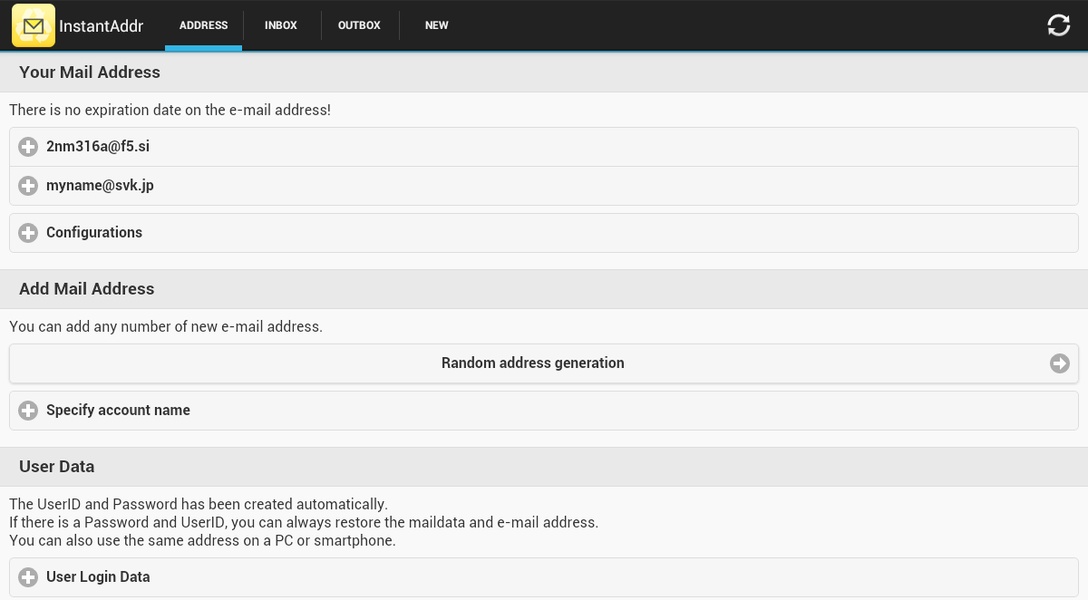 Instant Email Address - Preview 1