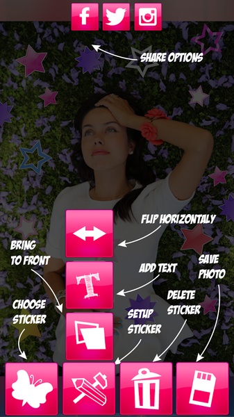 Cute Girl Stickers Photo Booth - Preview 3