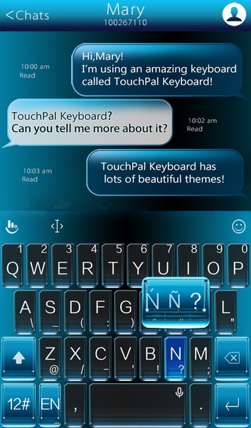 TouchPal SkinPack BlueMachine - Preview 1