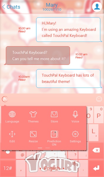 I am Yogurt TouchPal Theme - Preview 2