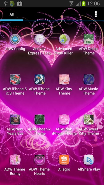 ADW Theme Hearts - Preview 1