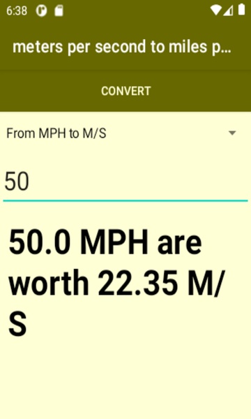 meters per second to miles per hour converter - Preview 2