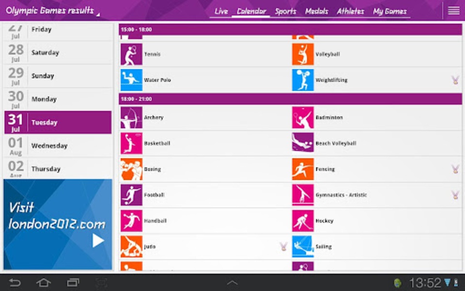 Aplic. resultados Londres 2012 - Preview 2