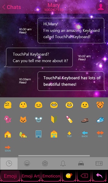 TouchPal SkinPack Neon Pink - Preview 1