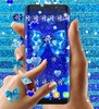 Blue glitter diamond bow live wallpapers screenshot 1